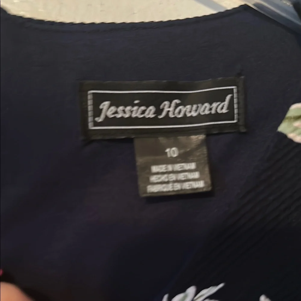 Jessica Howard Black Dress with Yellow Floral Design - Picture 3 of 6